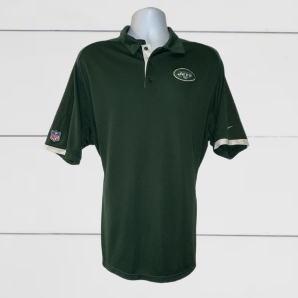 New York Jets Polo Shirt Men’s Green White Men’s Size-XL - Picture 6 of 14
